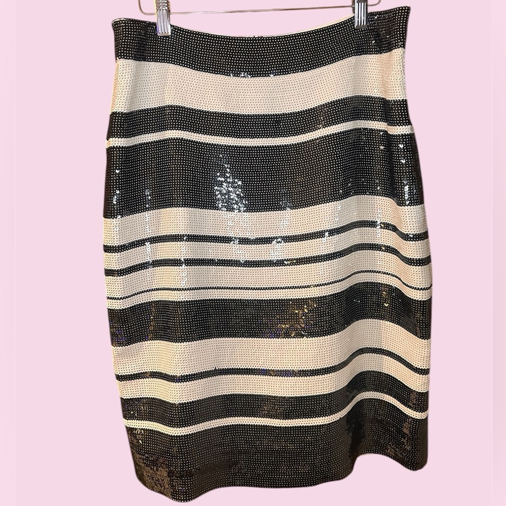 kate spade sequin striped pencil skirt size 10